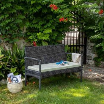 Banco de Hierro Gris Alexandra 55x85x110 cm