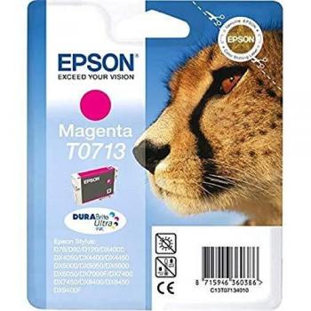 Cartucho de tinta Epson T0713 - 5.5 ml - Magenta - Original - Blister - Compatible con Stylus DX9400, SX115, SX210, SX215, SX218, SX415, SX515, SX