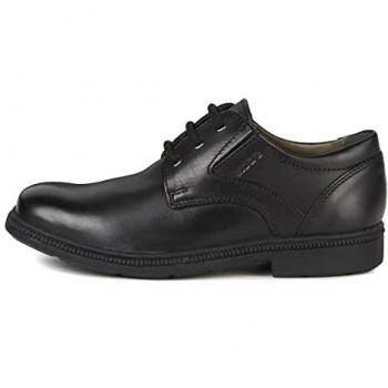 Geox Federico Black Leather Boys' Shoes Size 32