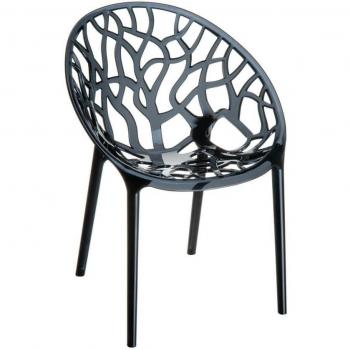 Crystal Stacking Bistro Chair - Black