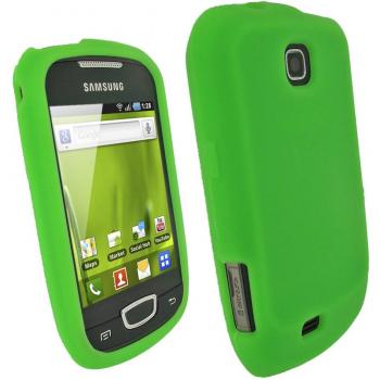 igadgitz Verde Case Silicona Funda Cover Carcasa para Samsung Galaxy Mini S5570 + Pantalla Protector