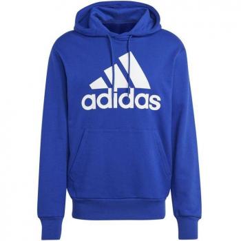 Adidas Big Logo French Terry Hoodie Men Blue XXL