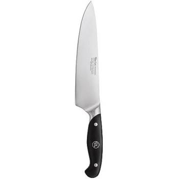Robert Welch Professional V 20cm Chef's Knife, crafted from German 1.4116 stainless steel, ideal for preparing meat, hard vegetables, herbs, nuts, salads and for crushing garlic; can be engraved or personalized
