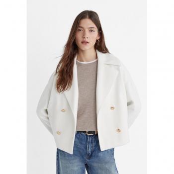 Stradivarius Short Transparent Double-Breasted Coat L