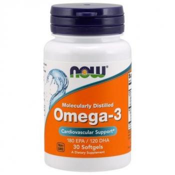 Now Foods Omega-3 Fish Oil Softgels 30 Count
