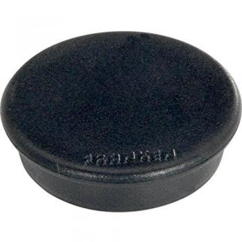 Imanes de Sujeción 24 mm Negro, Fuerza de Atracción 300 g, Paquete de 10 Unidades