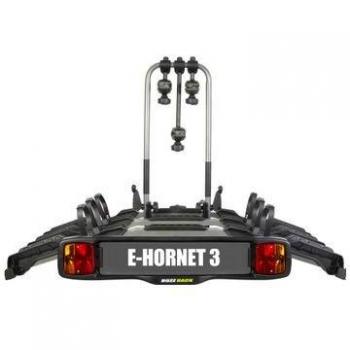 Portabicicletas Buzzrack E-Hornet 3 para remolque, 3 bicicletas eléctricas, compatible con e-bikes, color negro