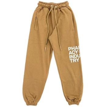 Pharmacy Industry Brown Cotton Sweatpants - Female, Size XS, Logo Print