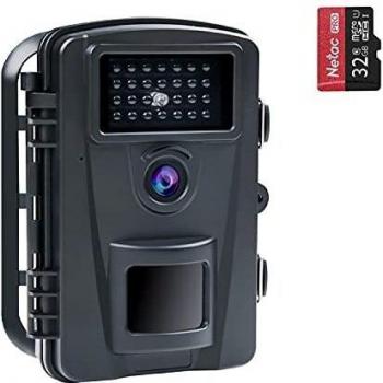 COOLIFE Cámara de Caza 28MP 1080P HD Cámaras de Caza Nocturna 940nm sin Brillo IR LED 0.2s de Velocidad de Impermeable IP66 Cámara de Fototrampeo con Tarjeta 32G