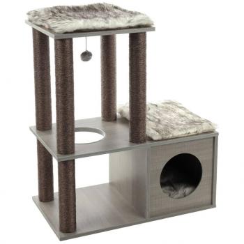 FLAMINGO Polea de rascado para gatos Adinda 70x40x84 cm Gris