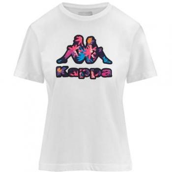 Kappa Camiseta De Manga Corta Fujica Graphik Blanco Multicolor Mujer XS