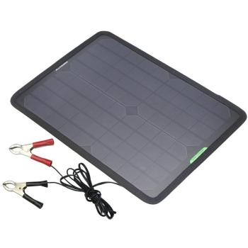 ALLPOWERS 18v 12v 10W Cargador Batería Mantenedor Panel Solar con Enchufe Cigarrillo, Línea Clip, Copas Succión y el Manual para Automóvil, Motocicleta, Tractor, barco, RV Baterías