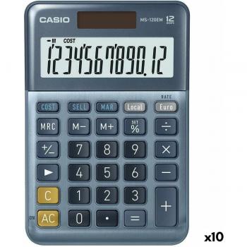 Calculadora Casio MS-100EM Azul (10 unidades)