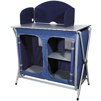 Ferrino Quick Kitchen Plus Mueble de Cocina Plegable de Camping, Azul