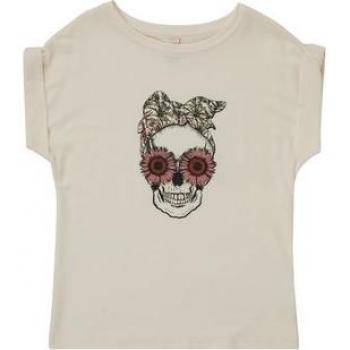 Camiseta KONSNI SKULL blanca para niña