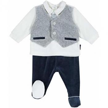 Chicco - Conjunto Deportivos - para bebé niño BLU E Grigio 6 Meses