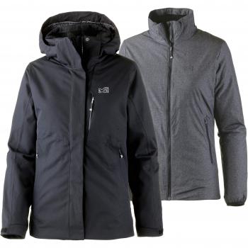 Millet LD Pobeda 3 in 1 II JKT – Chaqueta para Mujer, Mujer, Color Negro, tamaño FR : S