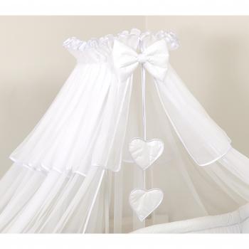 PRO COSMO DE LUJO Dosel- Mosquitera para cuna de bebé + soporte para dosel, Blanco