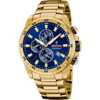 Reloj Festina Timeless Chronograph F20541/2 para Hombre con Correa de Acero Azul y Cronógrafo