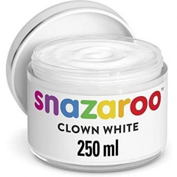 Snazaroo Classic Face and Body Paint, Clown, 250ml, Professional Water Based, Single Cake Makeup Supplies for Adults, Kids and Special FX