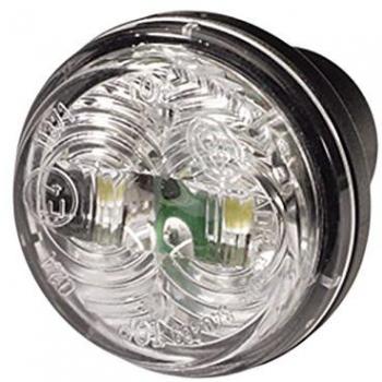 Luz de posición LED Hella 2PF 340 825-041 para remolques y caravanas - 12V - instalación empotrada/translúcida - color claro