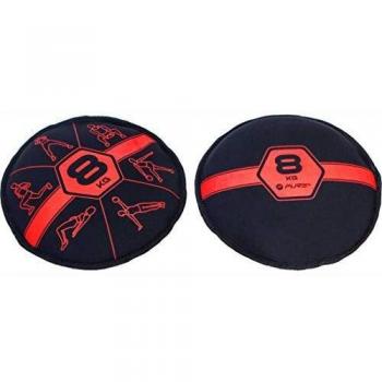 Pure2Improve 8 Kg Sand Disc - Unisex Black/Red