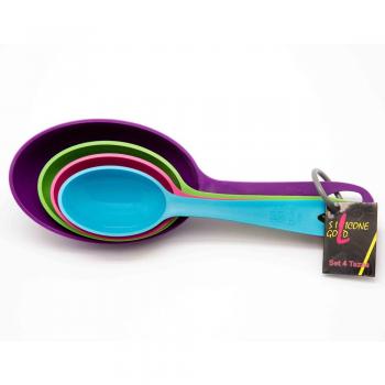 Silicone Gold SG3004 Set de Tazas Medidoras, Multicolor, 15 x 10 x 6 cm, 4 Unidades