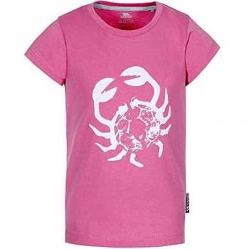 Trespass Simply Crew Neck Graphic Camiseta, Fenicottero, 9-10 Anni Muchachas