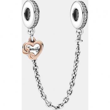 Cadena de seguridad y corazón familiar de Pandora