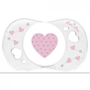 Chupete Simétrico de Silicona Mariposa Rosa 0-2 Meses