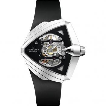 Hamilton Reloj de hombre automático Ventura XXL Skeleton H24625330 con correa de caucho