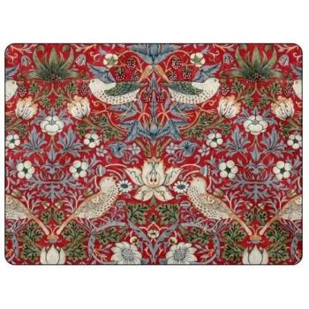 Pimpernel Mantel Individual Strawberry Thief de Madera, Multicolor, Color Rojo, pequeño, 6 Unidades, de la Marca