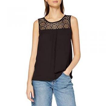 ONLY Onlvenice S/l Lace Top Noos Wvn, Camiseta sin Mangas para Mujer, Negro