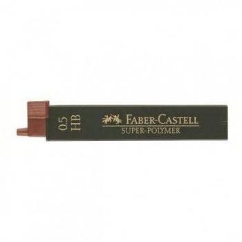Faber-Castell Super-Polymer 9065 HB Minas de Grafito, 0.5mm, Estuche de 12 Minas