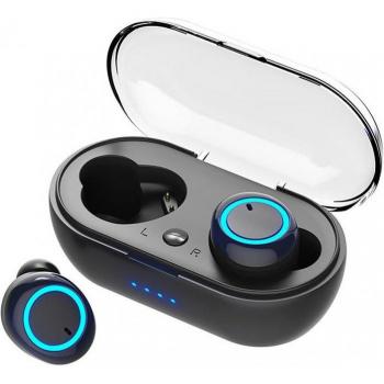Auriculares Y50 TWS Inalámbricos Bluetooth con Control Táctil, Estéreo, Manos Libres y Cancelación de Ruido para Xiaomi e iPhone