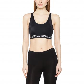 Björn Borg 1p Sport TOP BB Seasonal Solids, Sujetador Deportivo para Mujer, Negro, Medium