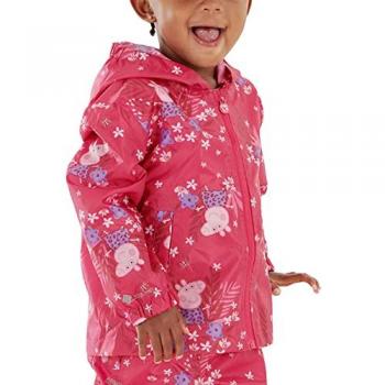 Regatta Kids Water Repellent Peppa Pig Muddy Puddle Waterproof Jacket Pink Fusion, Size: 6-12 Months