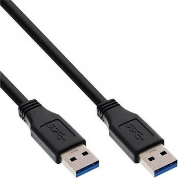 Cable USB 3.0 A a A macho negro 5 metros