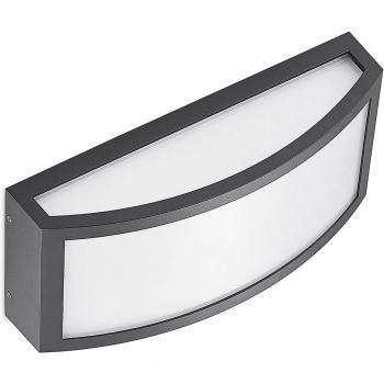 Aplique de exterior LED Jakari de Lindby, angular, blanco, moderno, hecho de aluminio, 1 llama