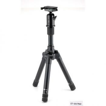 Velbon Ut-63D INKL. Qhd-63D - Tripode 30.5 Cm, 1.57 Kg, Aluminio, Negro