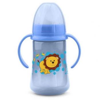 Taza Nuvita con Pitorro de Silicona y Asas Azules 6 meses+ 250 ml