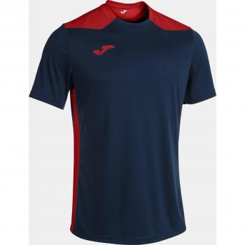 Joma Men's Short Sleeve Championship VI T-Shirt in Navy Red