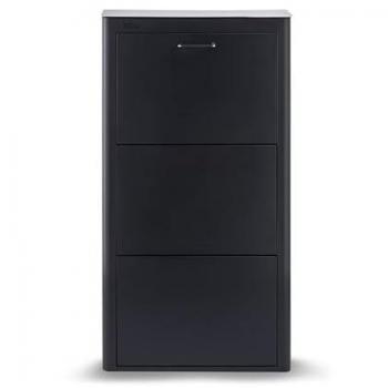 Mueble Zapatero Metálico KIBO - 3 Compartimentos, Diseño Compacto, Capacidad para 9 Pares de Zapatos, Disponible en 3 Colores