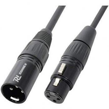 Cable XLR a XLR de 20 metros - Power Dynamics, diámetro 7mm, color negro