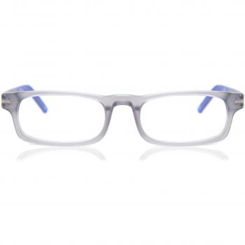 Gafas Anti-Azules Rectangulares de Montura Completa de Plástico Grises para Hombre - SmartBuy Collection