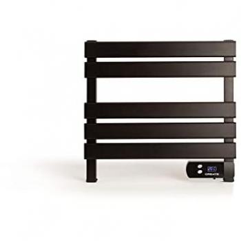 Toallero Eléctrico Calefactor WARM TOWEL MINI 150W - Temporizador, Accesorios Incluidos (Patas y Estante Adicional) - Negro, Ultra Silencioso y Ultrafino