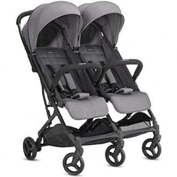 Inglesina Twin Sketch, Sillita de Paseo Ligera, para Gemelos o Hermanos, Gris, Unisex