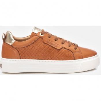 Zapatillas de piel para mujer con cierre de cordón Carmela 161313 marrón