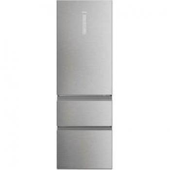 Frigorífico Combi 3D 60 Series 5 Haier No Frost 360L 3 Puertas Wifi Control Táctil D Inox 185 Cm - HTW5618DNMG