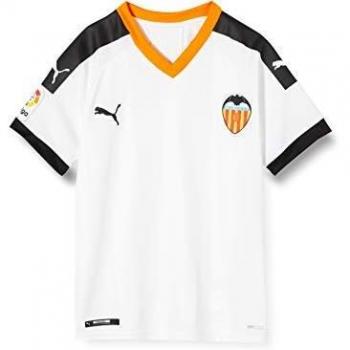 PUMA VCF Home Shirt Replica Jr Maillot, Unisex niños, White Black-Vibrant Orange, 128